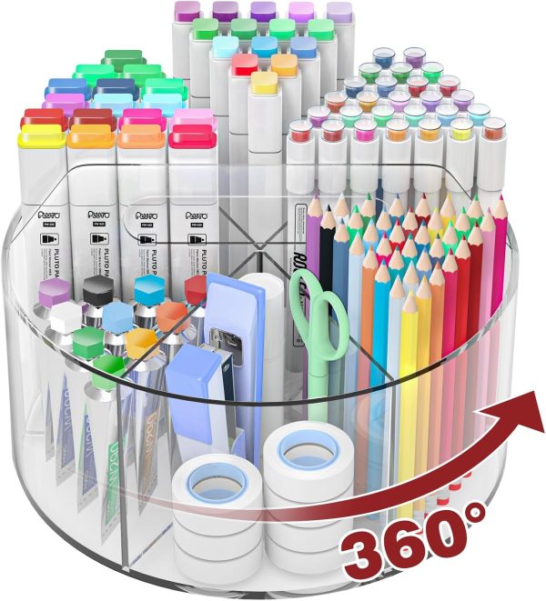Absonic Acrylic Pen Holder Pencil Organizer