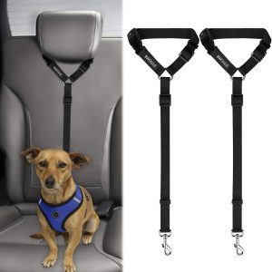 BWOGUE 2 Packs Dog Cat Safety Seat Belt
